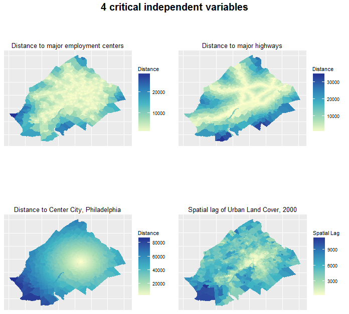 four ind variables map